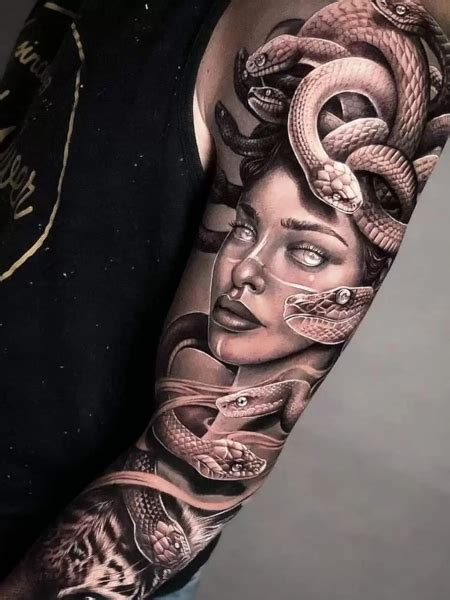 versace face tattoo|medusa full body tattoo.